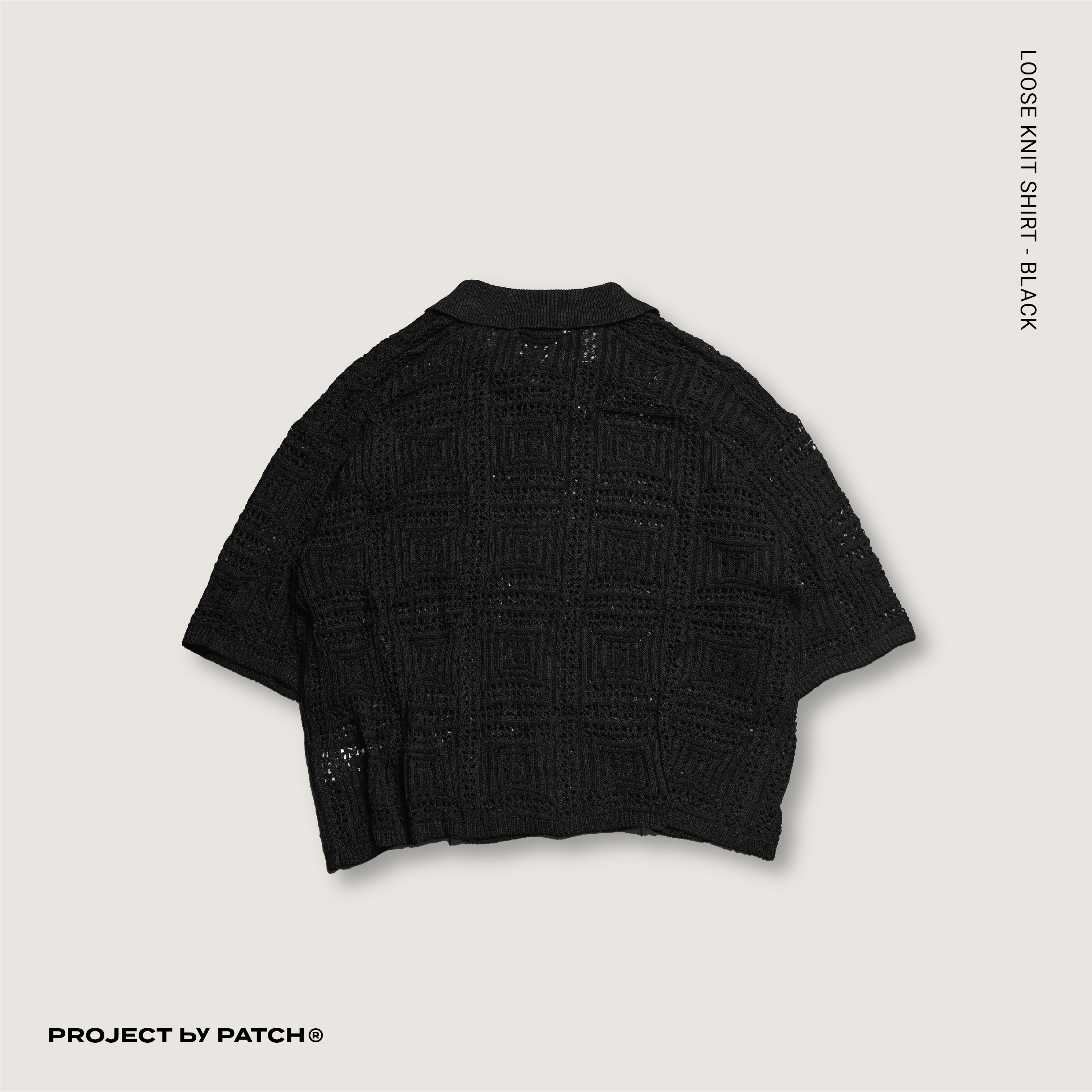 P.B.P -  LOOSE KNIT SHIRT  - BLACK