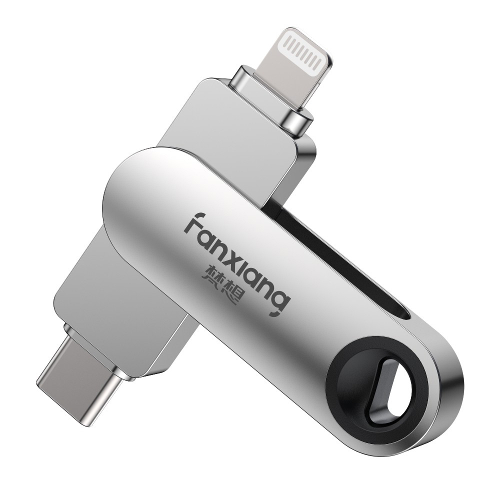 FANXIANG梵想F385(F383) iPhone隨身碟Lightning+TypeC雙頭都可以使用相同APP介面保固3年支援iphone7~17