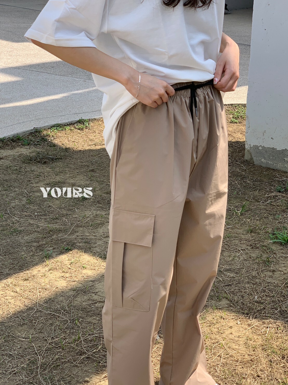 Y2K拉繩寬版工裝長褲 (8colors)