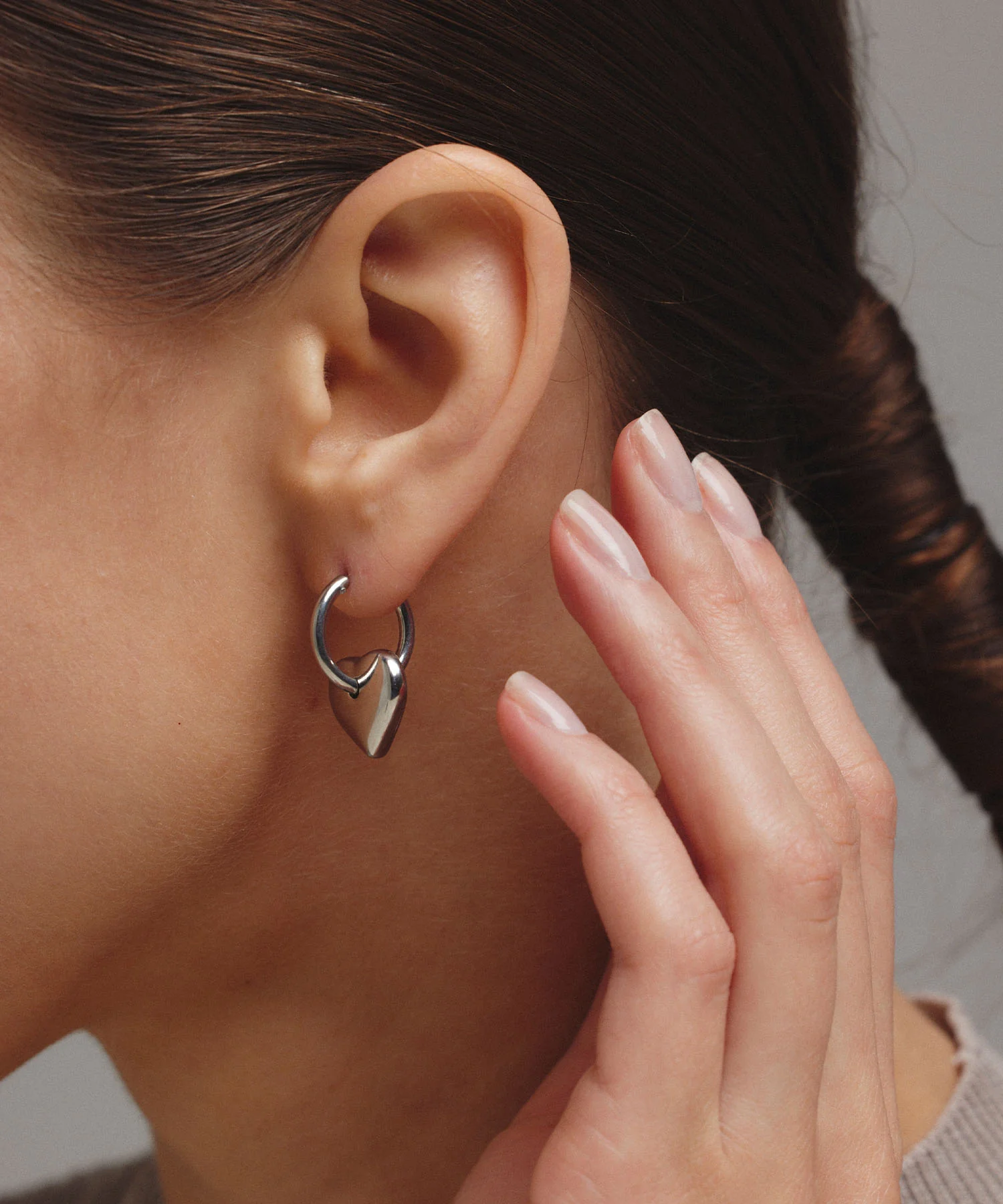 cene 小愛心耳針耳環