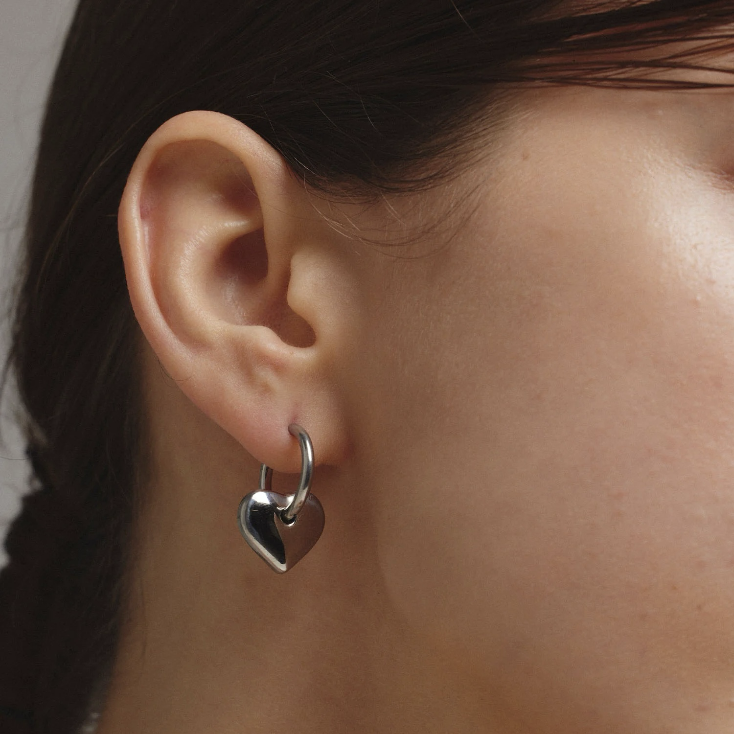 cene 小愛心耳針耳環