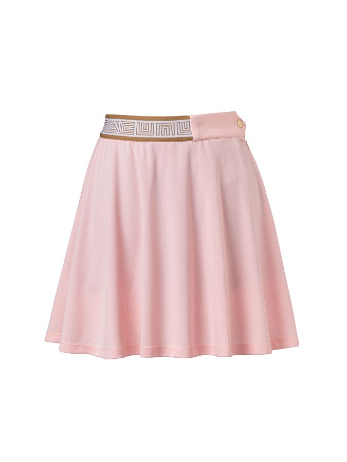 女【現貨】正韓設計師Lenucu 學院風格氣質喇叭裙褲 /高爾夫球裙褲（淺粉紅色）#ＭＷ112424