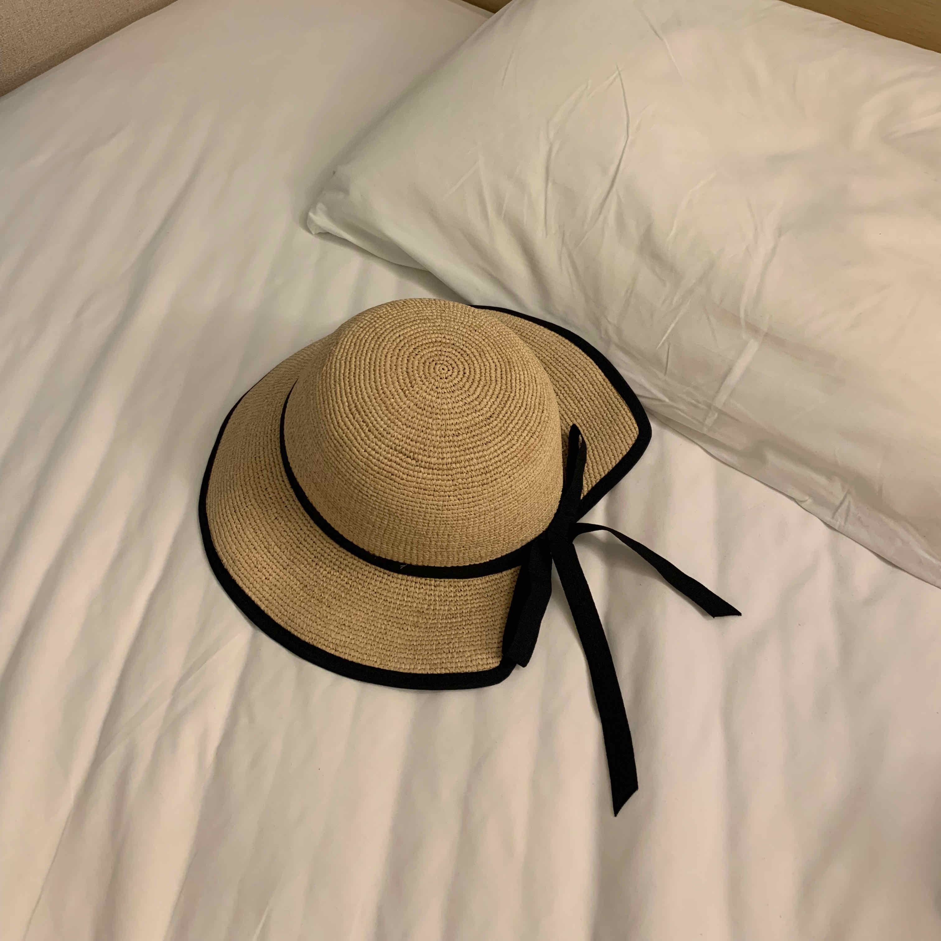 🇰🇷闆娘推薦！手工拉菲草法式草帽