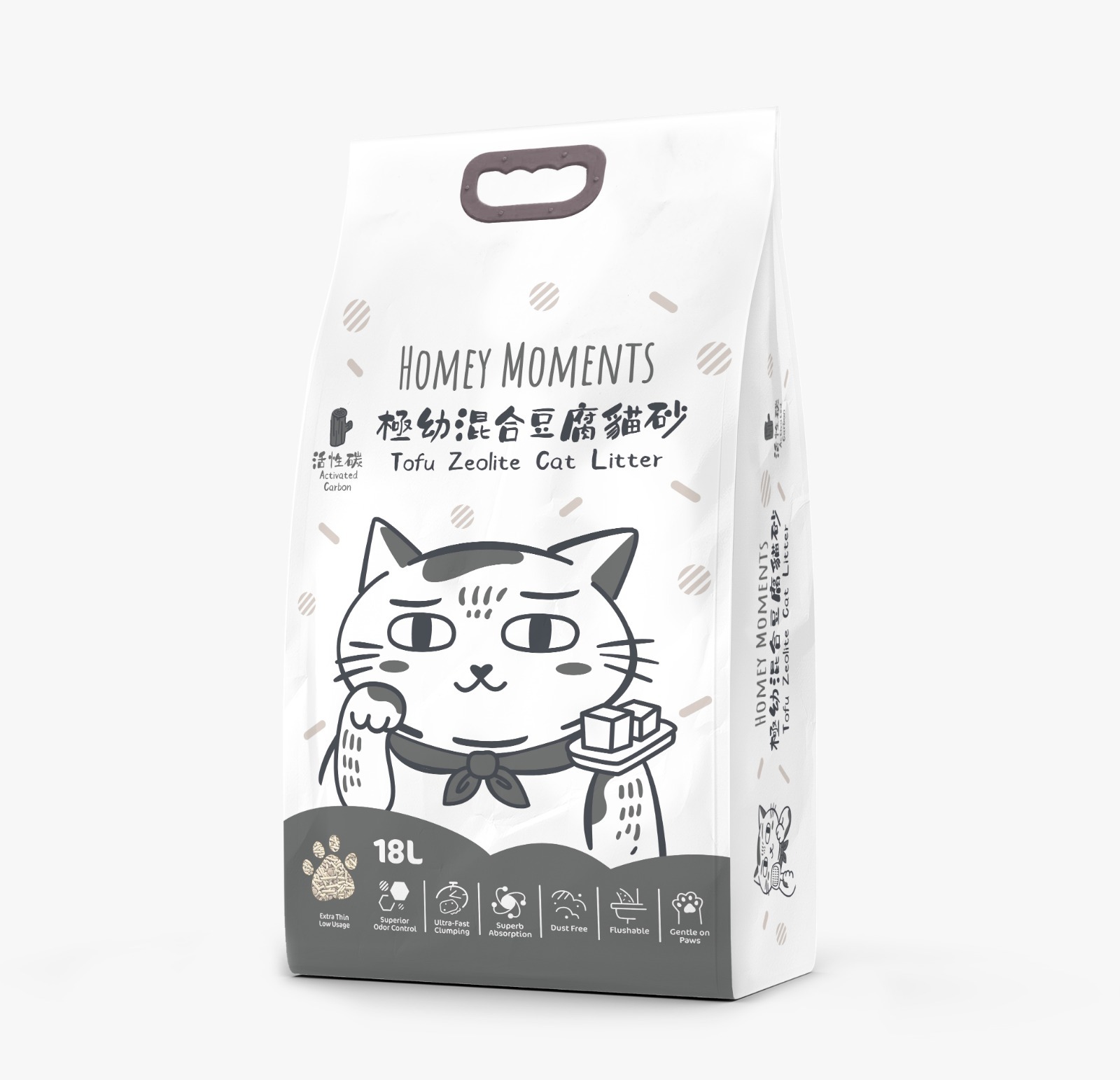 Homey Moments 活性碳極幼混合豆腐貓砂 (18L)