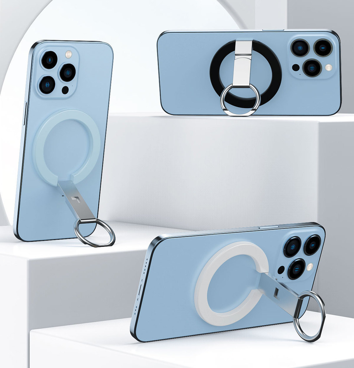 【magsafe磁吸指環支架】magsafe磁吸手機指環支架金屬桌上支架合金材質超薄造型