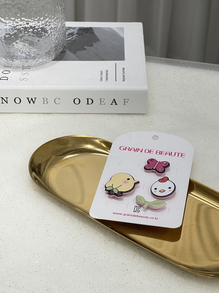 『GD』4入可愛動物植物別針