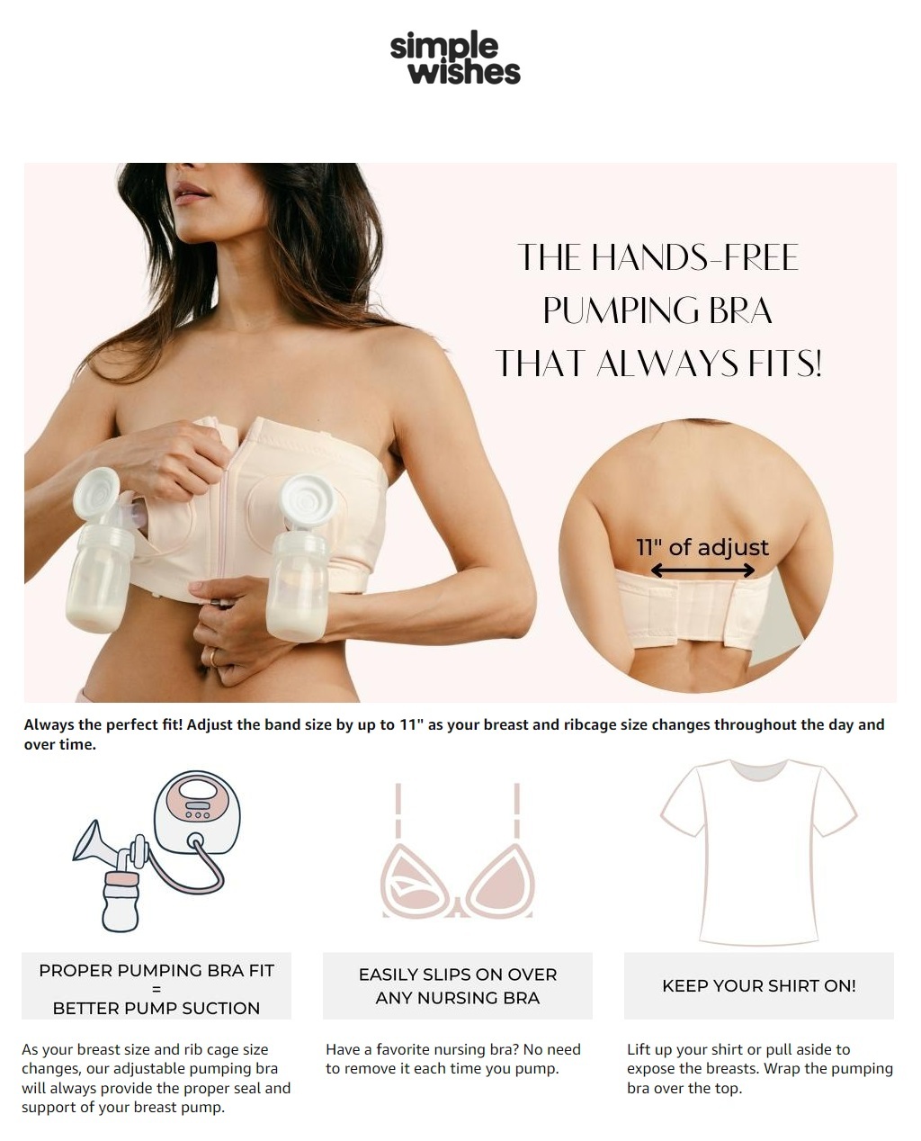 Simple Wishes Signature Hands Free Pumping Bra Patente