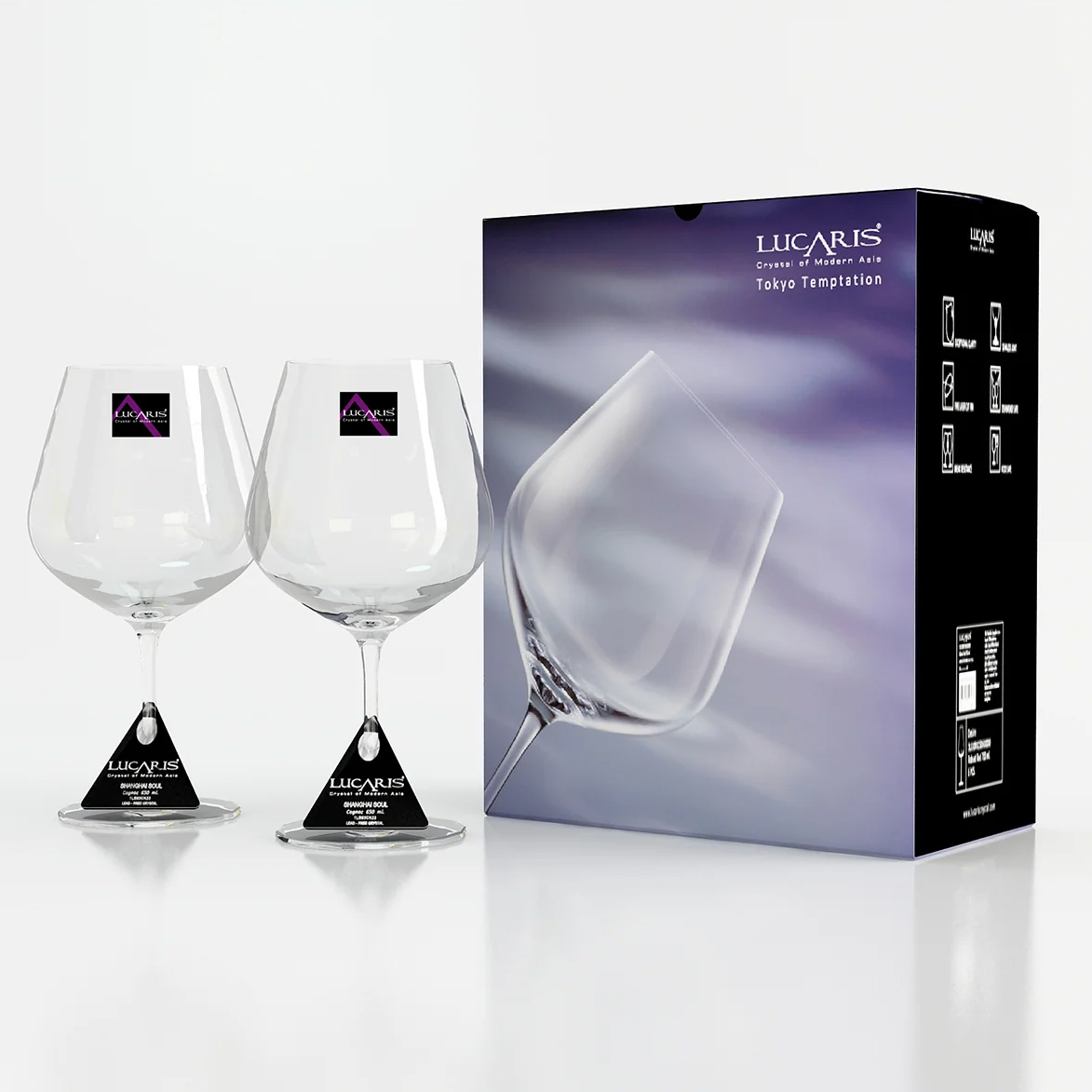 Lucaris Crystal Tokyo Burgundy Glass (PACK 2 PIECES)