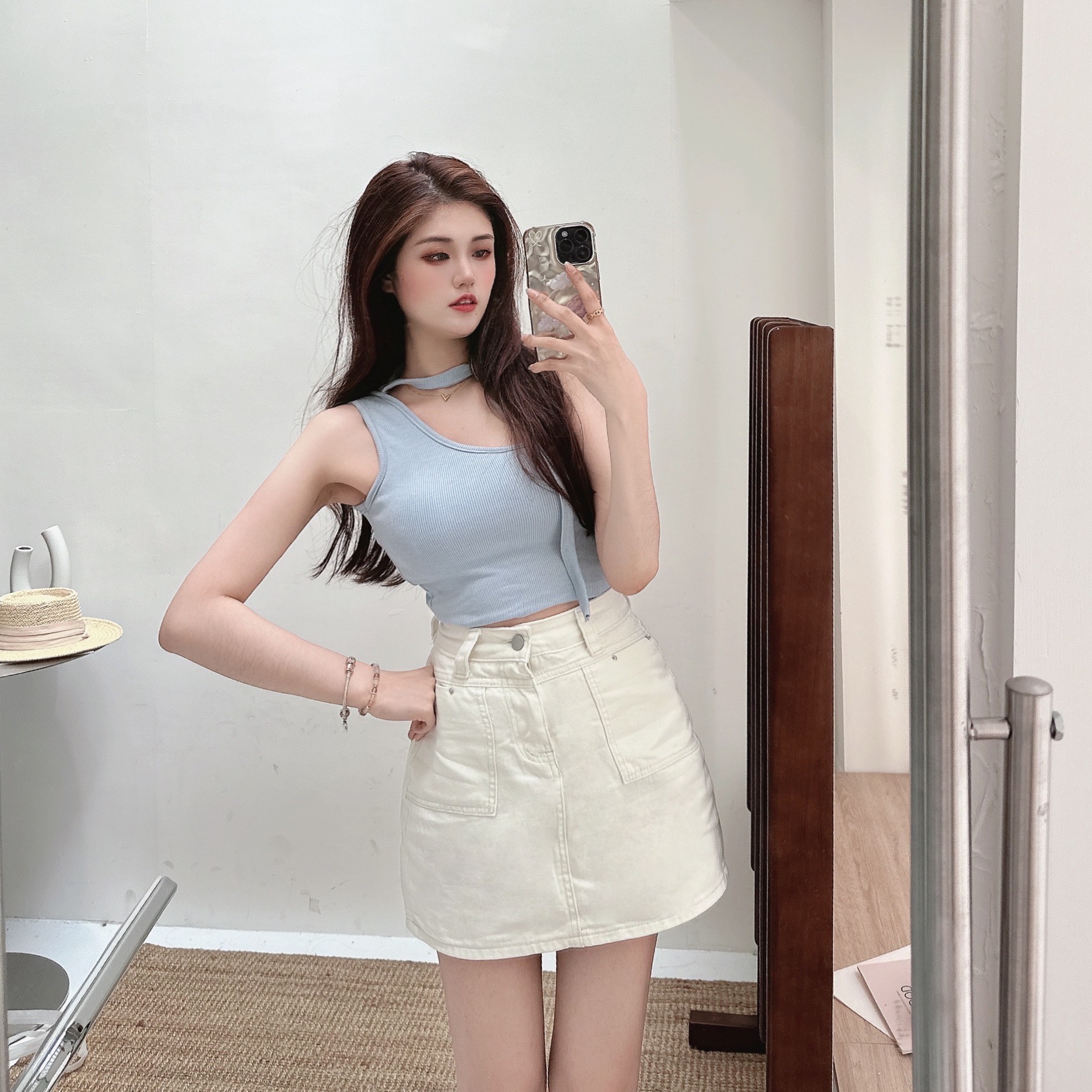 單肩綁繩兩穿BRATOP/三色