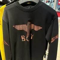 [S] BOYLONDON NEW TRIBAL SWEATSHIRT,BLACK/PINK, B13MT3017U97 (SBB378)
