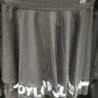 [S] BOYLONDON BIG LETTERING LOGO PRINT SKIRT,BLACK/WHITE, B82SK1125F89 [FINAL SALE] (SBB380)