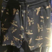 [S] BOYLONDON MONOGRAM SHORTS,BLACK/GOLD, B00SP1004U99 (SBB381)