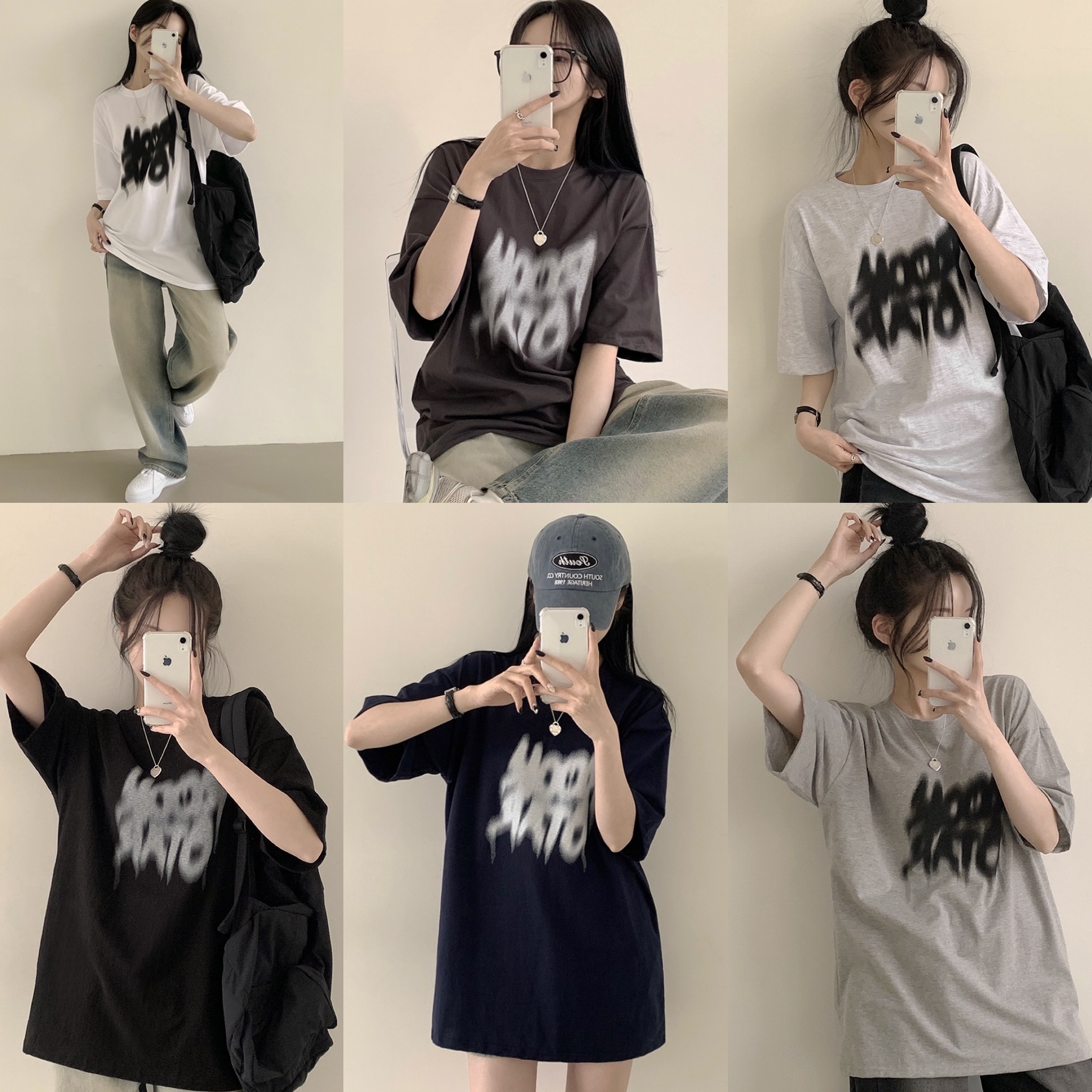 【優惠預訂】男女可穿！韓國OVERSIZE 街頭塗鴉風TEE（6色）