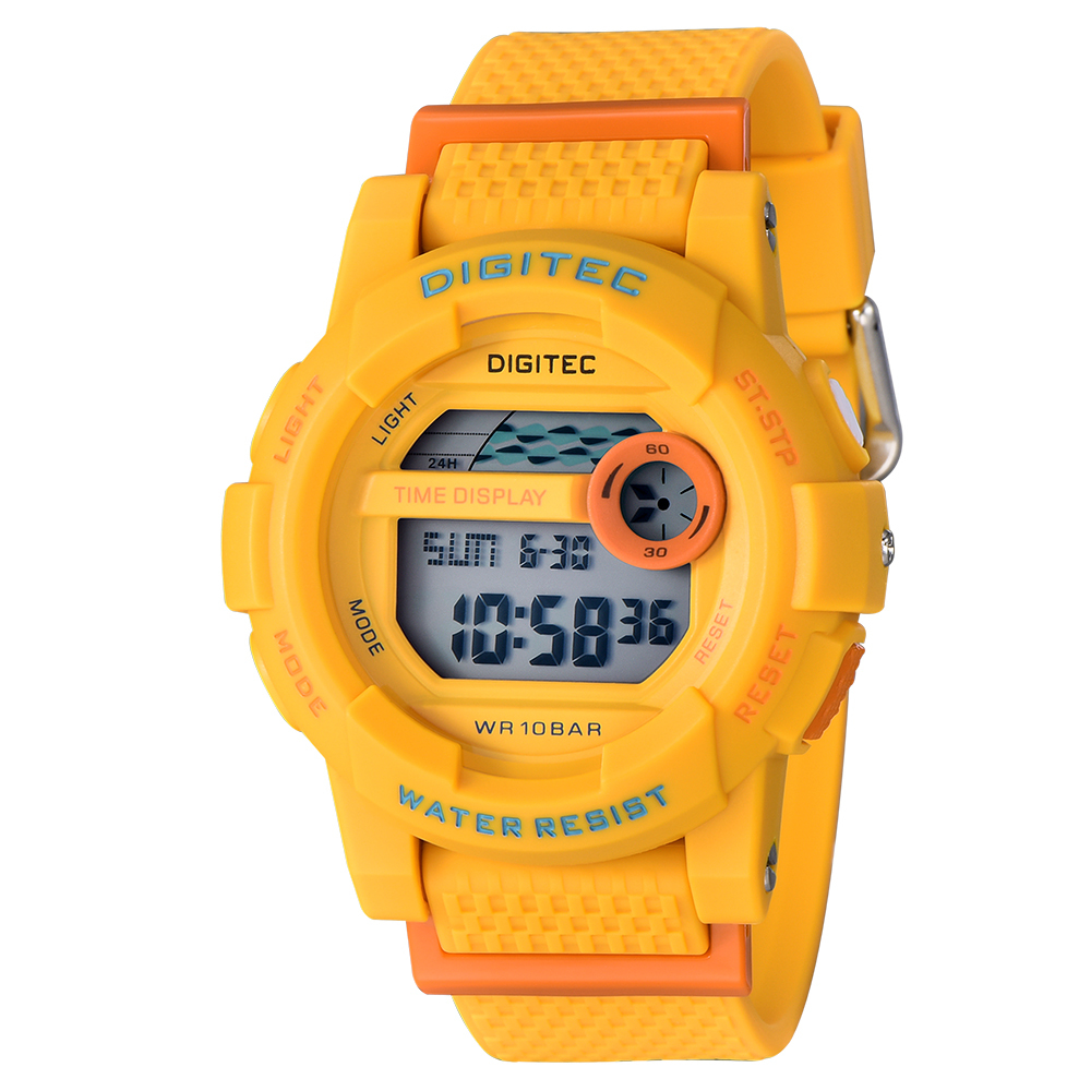 【DIGITEC 數碼科技】BDG-7073T* 多功能 LED背光 矽膠 數位 電子錶 手錶 -