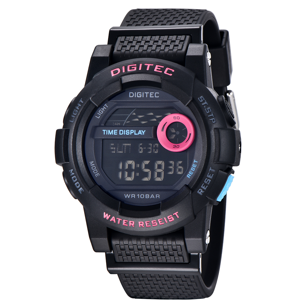 【DIGITEC 數碼科技】BDG-7073T* 多功能 LED背光 矽膠 數位 電子錶 手錶 -