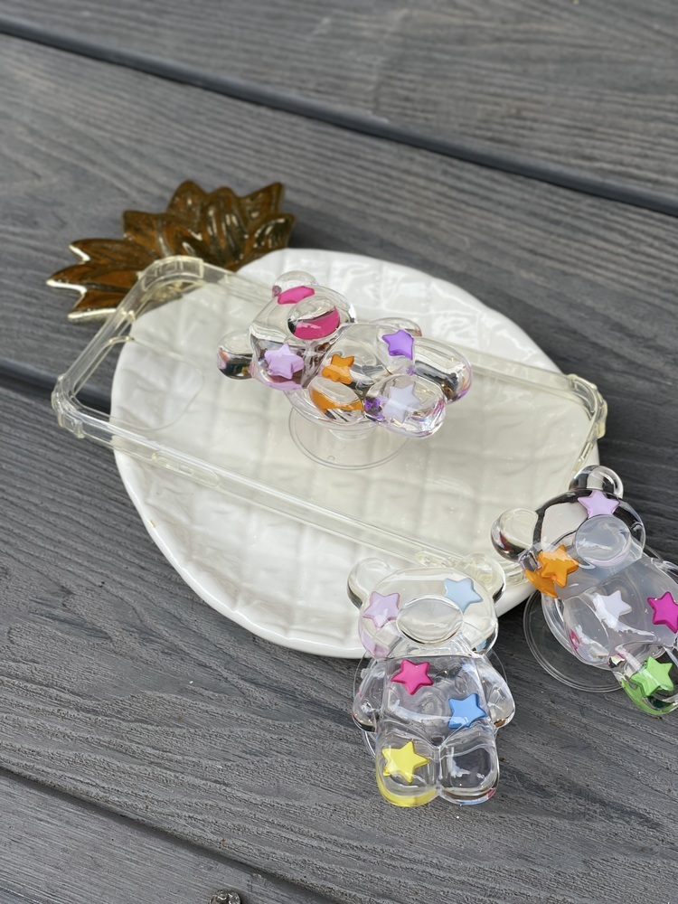 繽紛星星熊熊手機支架(顏色隨機)