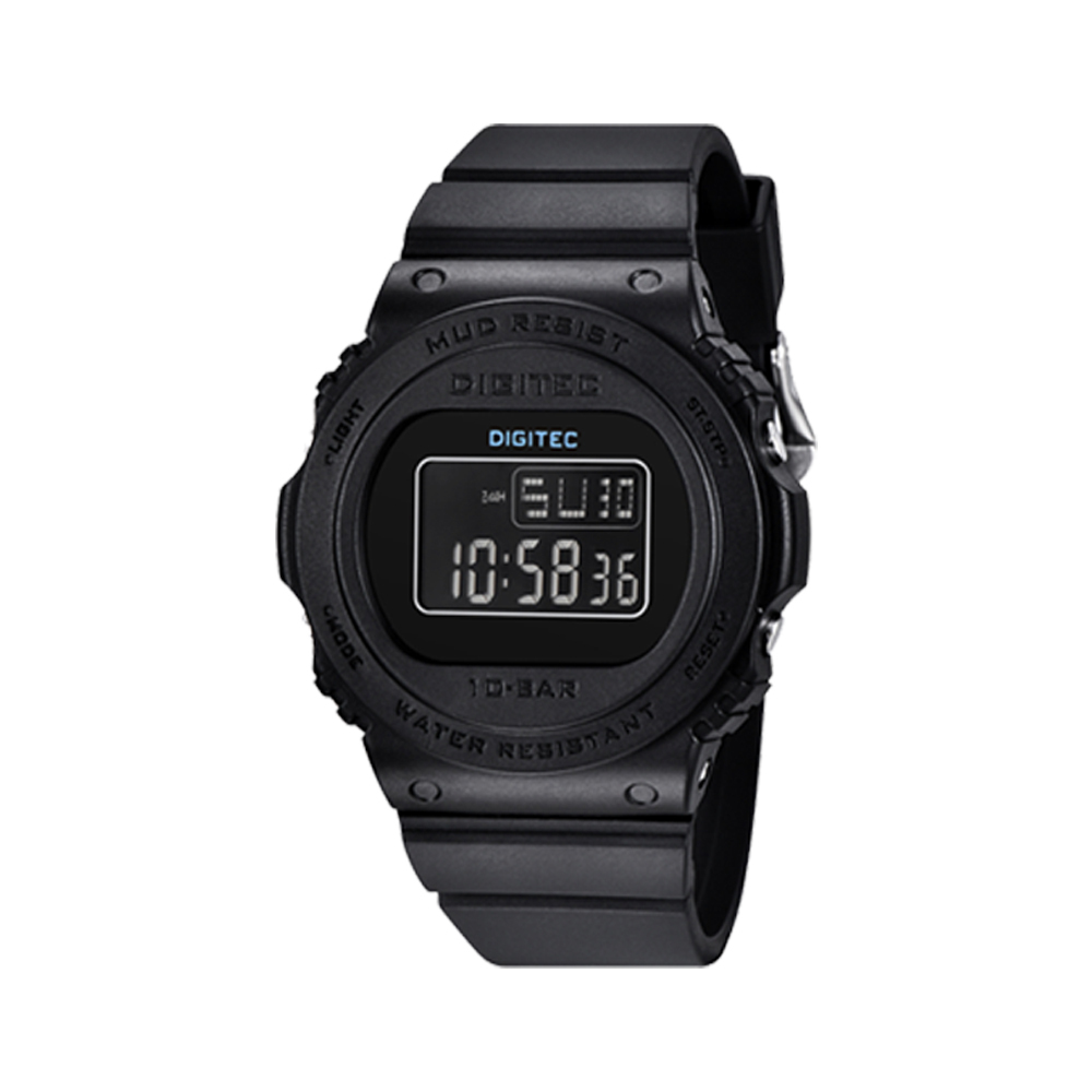 【DIGITEC 數碼科技】BDG-7110T* 多功能 EL背光 矽膠 數位 電子錶 手錶-