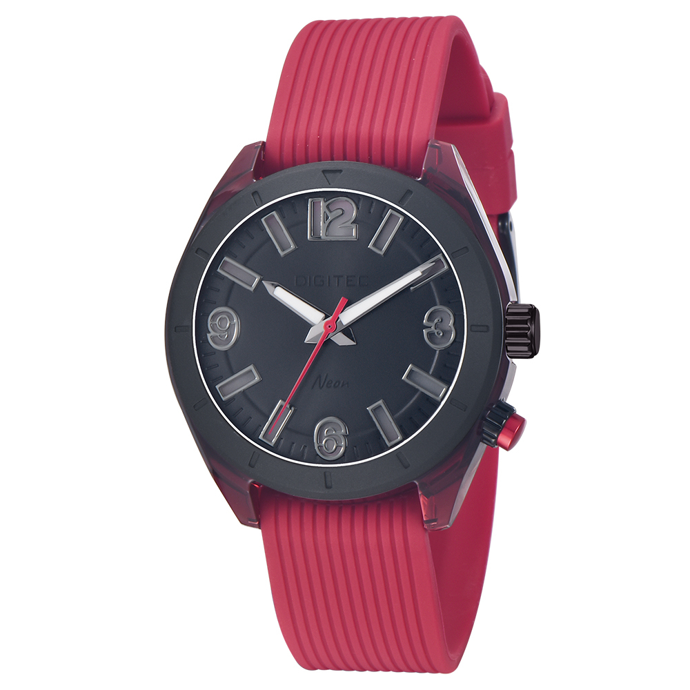 【DIGITEC 數碼科技】BDN-9100T* 霓虹光刻度 夜光 快拆式錶帶 矽膠 石英錶 手錶 -