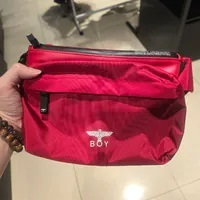 [S] BOYLONDON STUDDED STREET STYLE PVC CLOTHING BAGS,RED, B91SB1006U55 (SBB387)