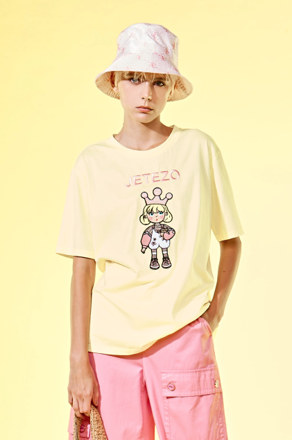 BD10316A1 logo與小poki刺繡長T