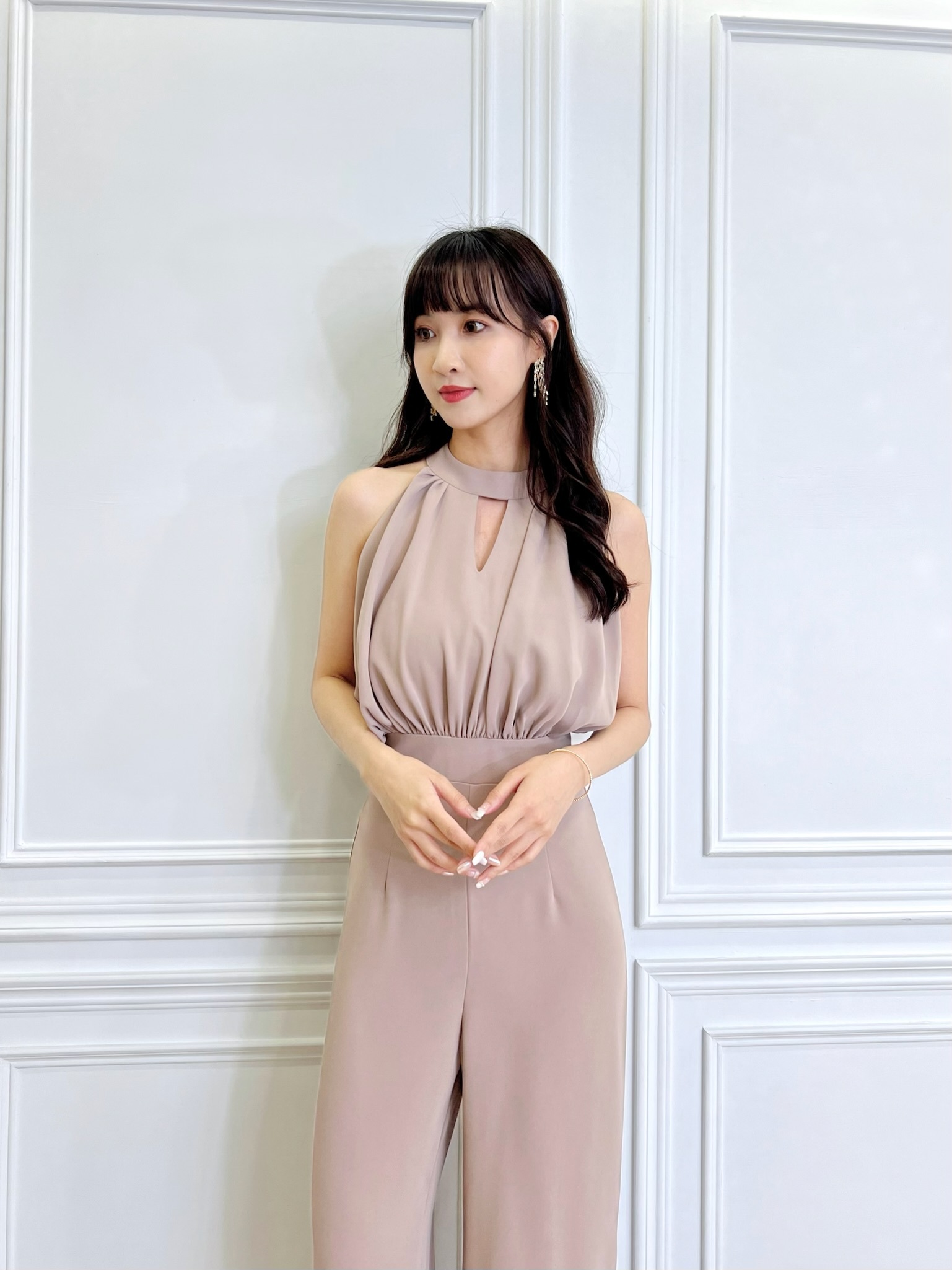 (長腿首選!)圓領高腰連身褲