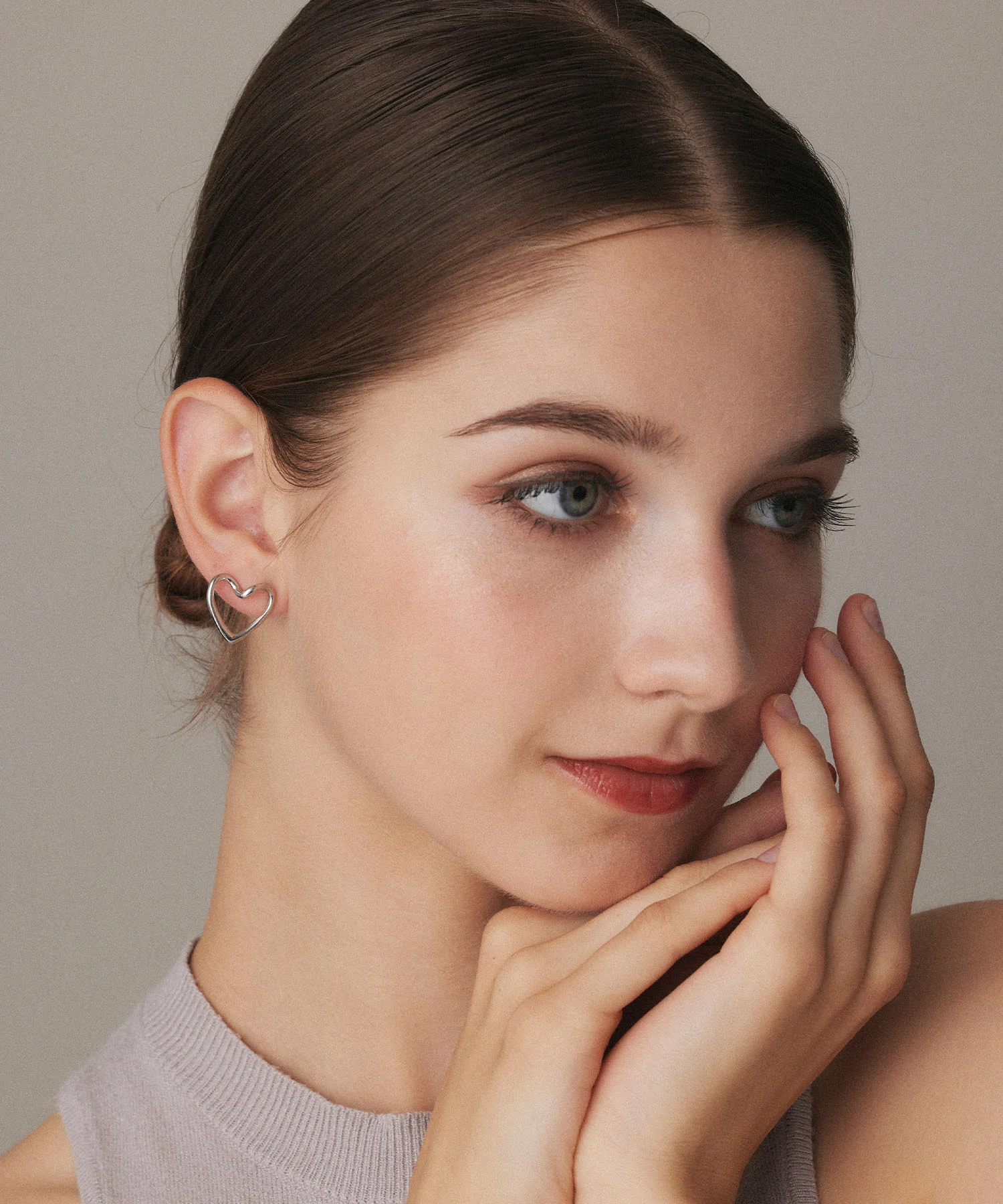 cene 平面鏤空耳針耳環