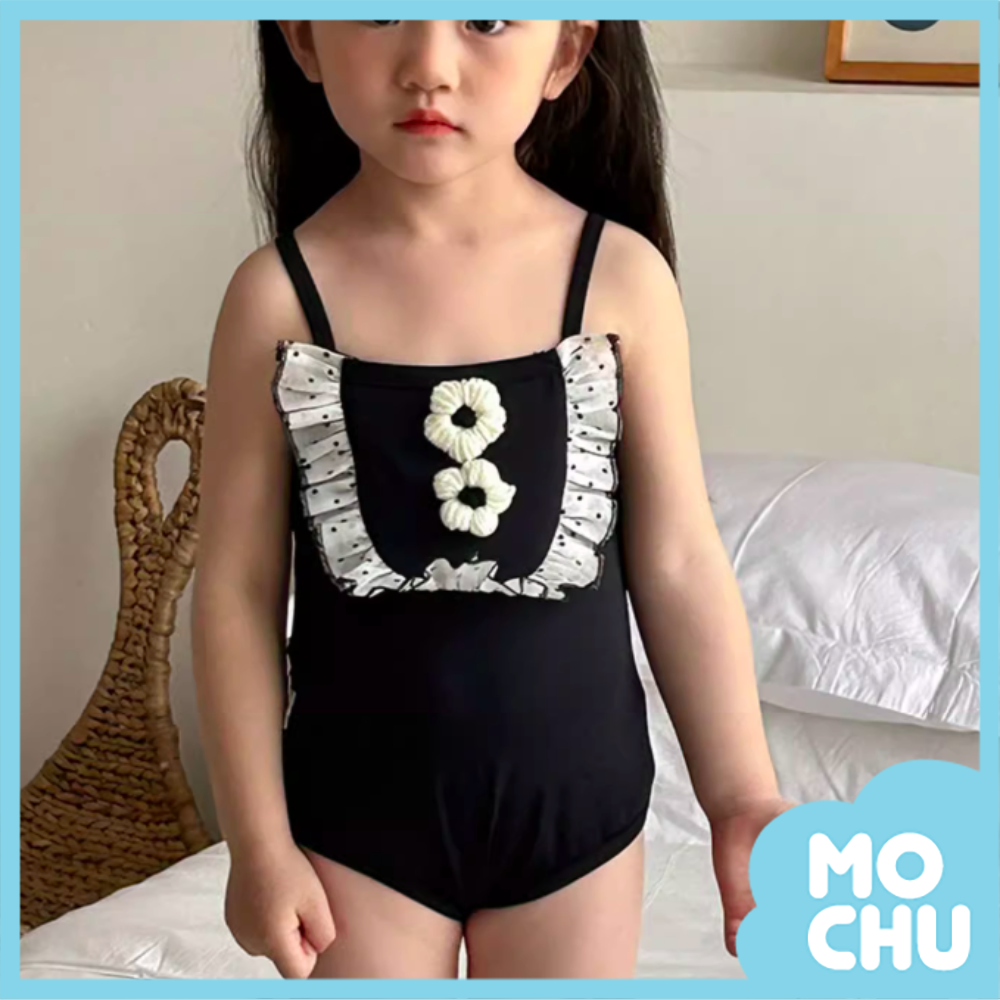 小花點點波浪泳裝