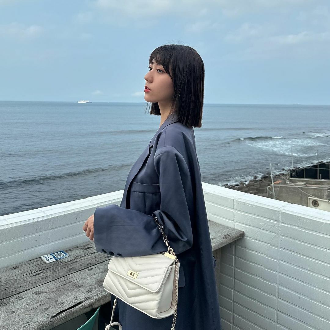 小花吊飾側揹袋