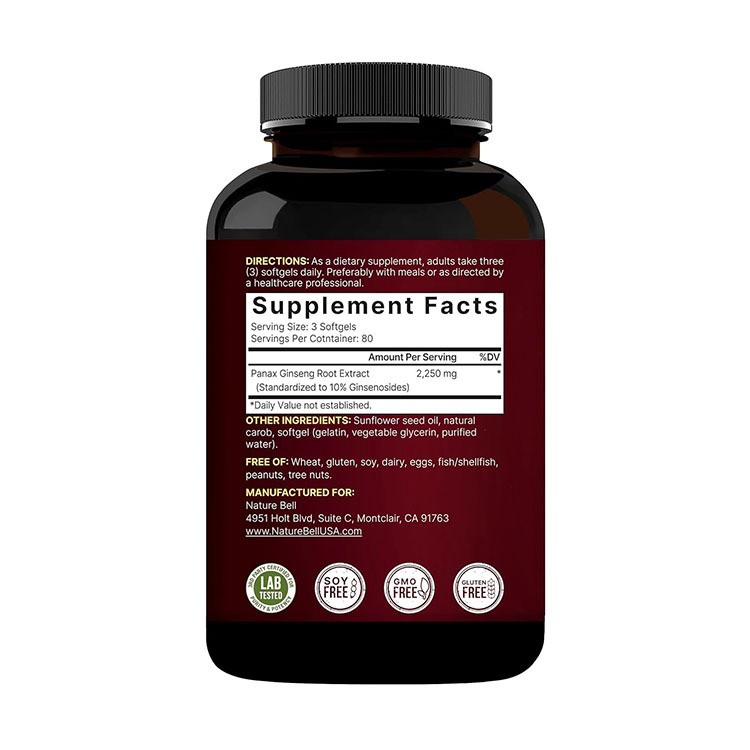 美國Naturebell 韓國高麗紅蔘2250毫克 (6年蔘),240粒膠囊