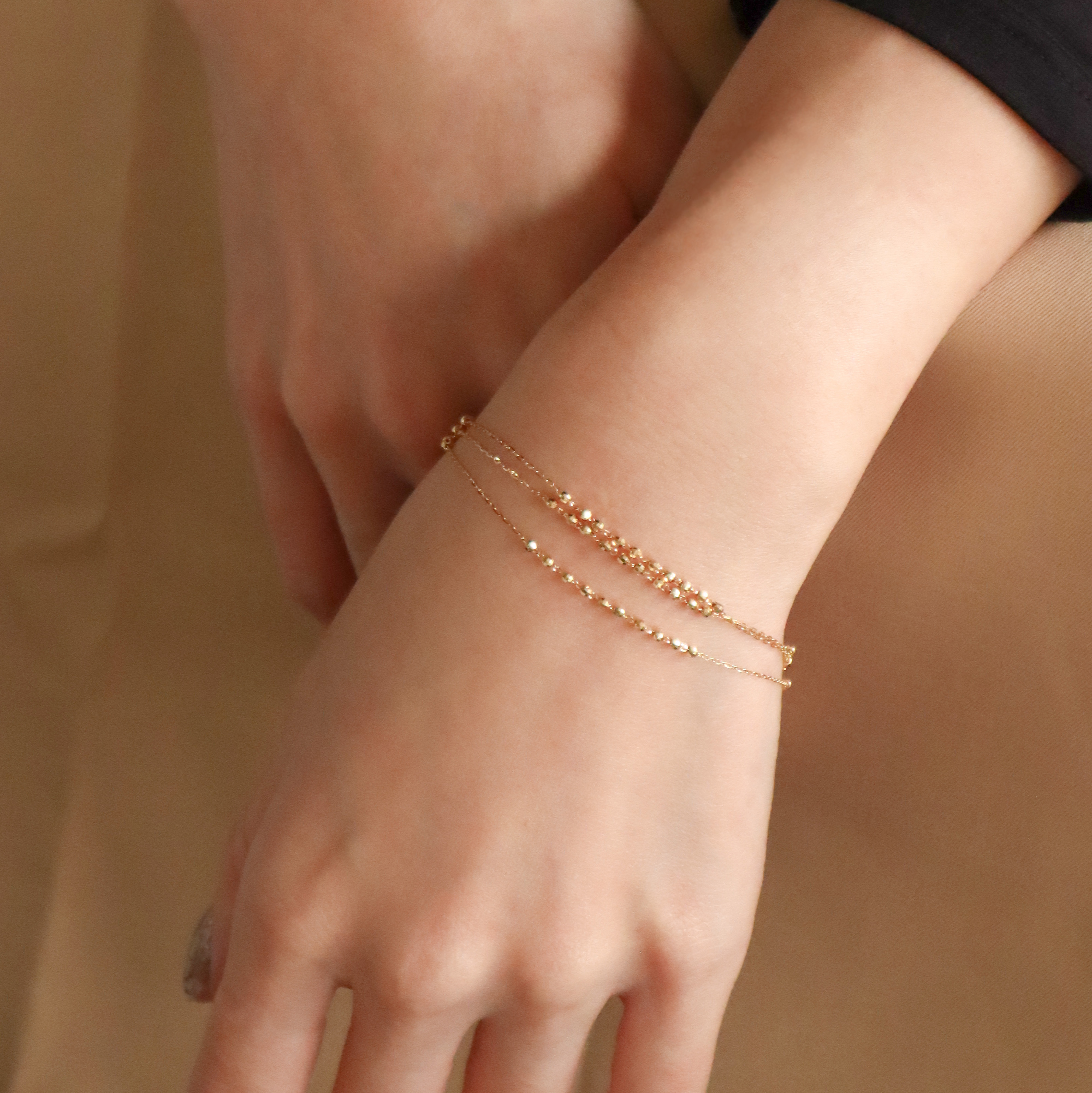 18K/日本設計款系列-多層串珠手鍊