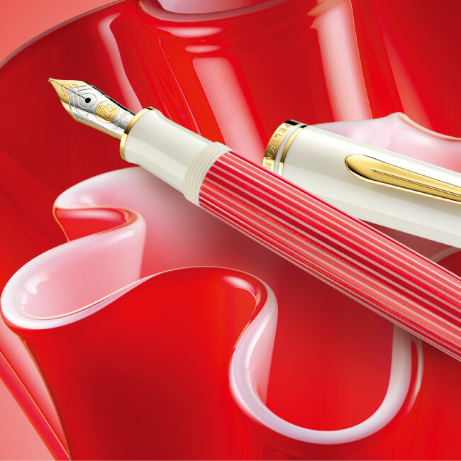 PELIKAN百利金 M600鋼筆-紅白條紋