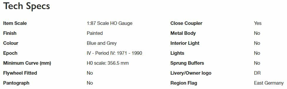 Rivarossi HR4371 DR ep. IV 客車廂.四輛