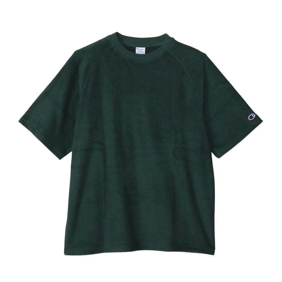 男款-短絨毛 素面純色 寬鬆 短TEE-綠色（C3-Z333-570）