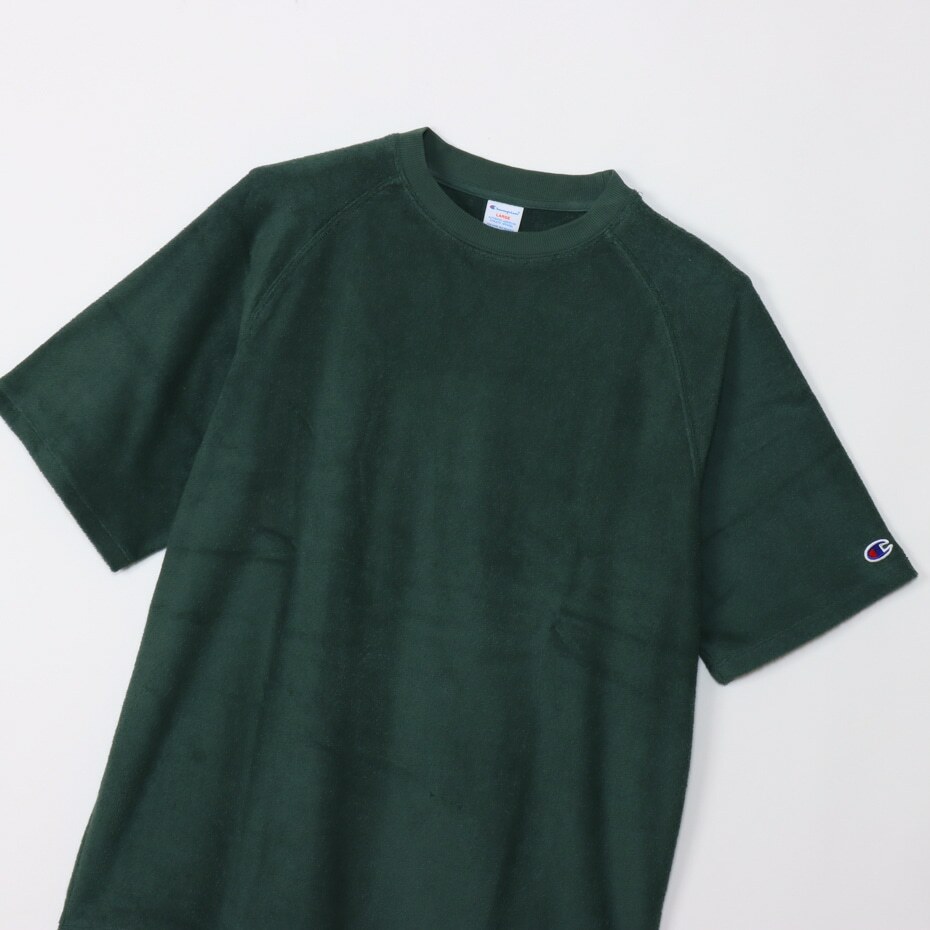 男款-短絨毛 素面純色 寬鬆 短TEE-綠色（C3-Z333-570）