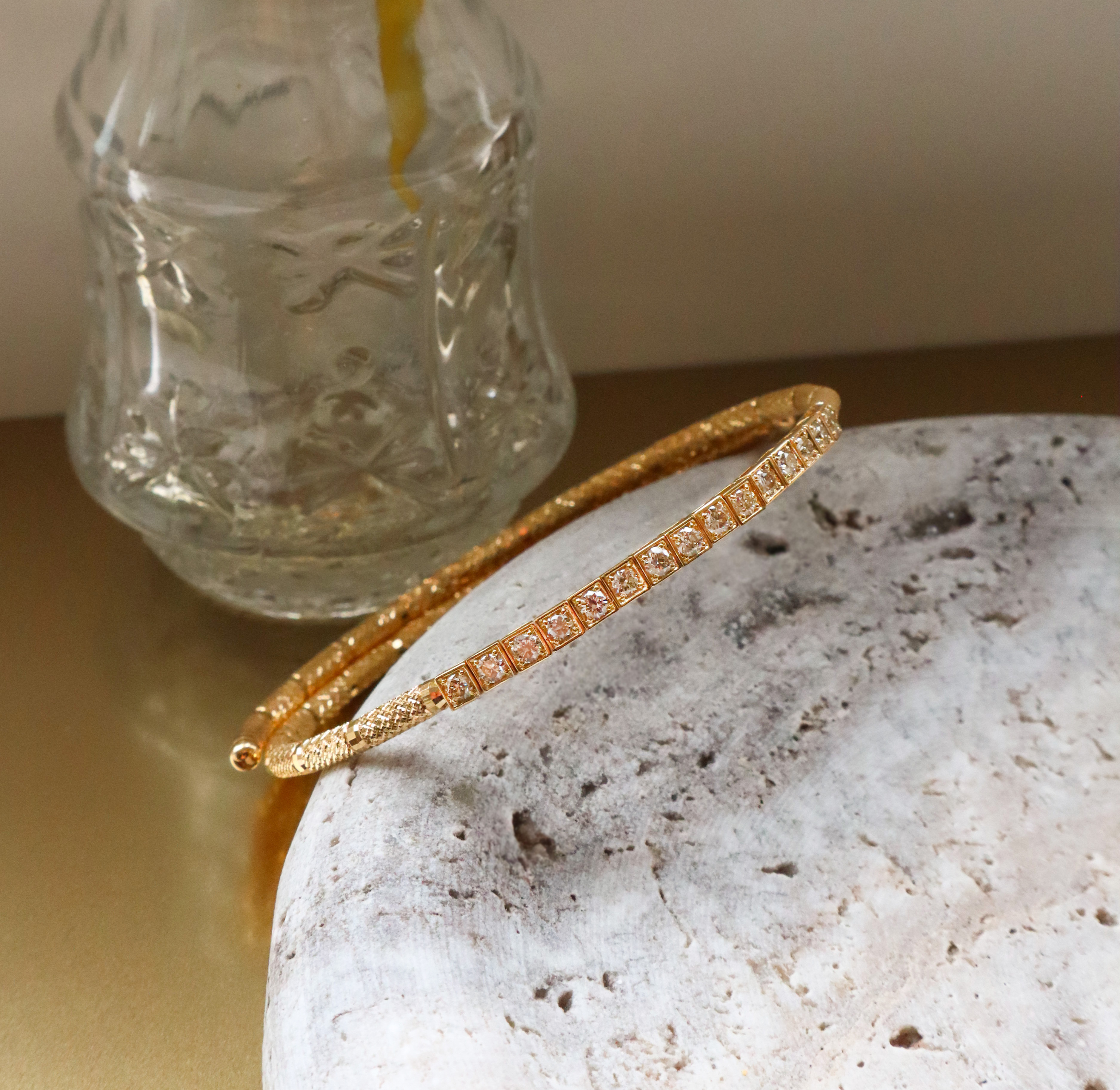 18K/日本設計款系列-方鑽手環