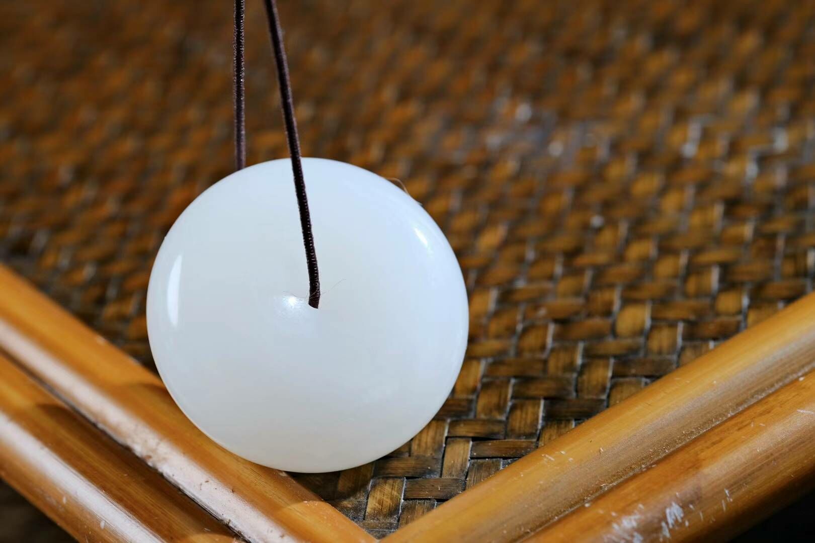 418718 和田玉羊脂白平安扣