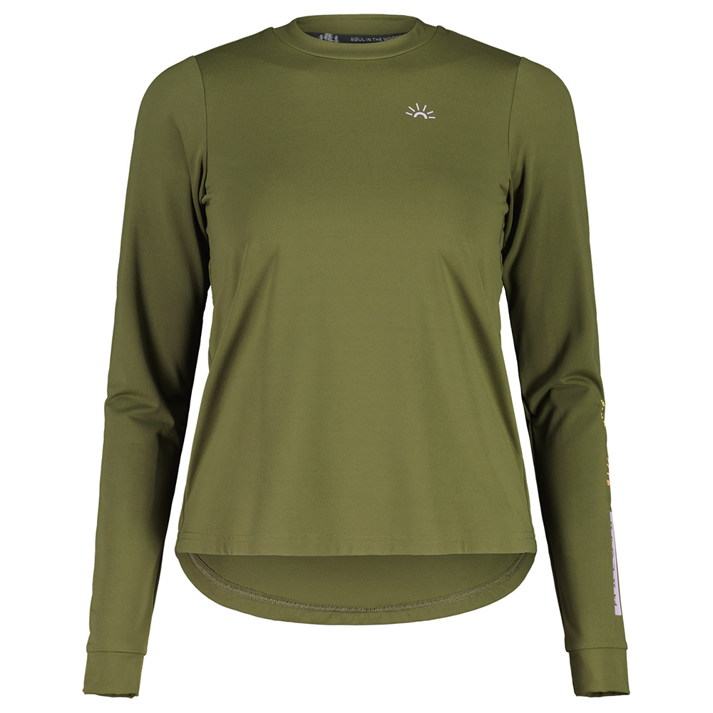 【MALOJA】女快乾彈性長袖上衣 / 24MA37126-[夜空藍、叢林綠、稻穗金]