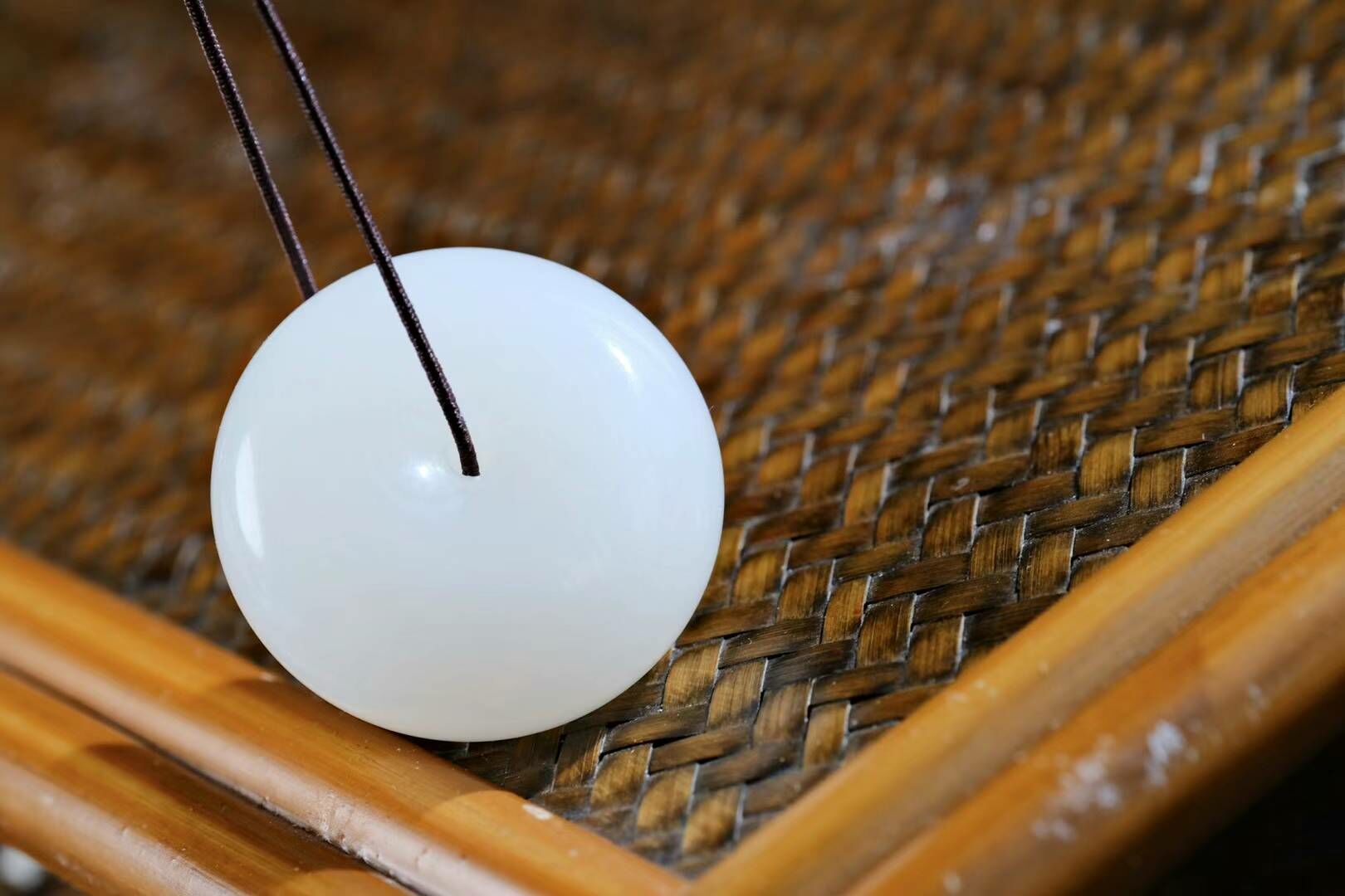 和田玉羊脂白平安扣,天然和田玉軟玉