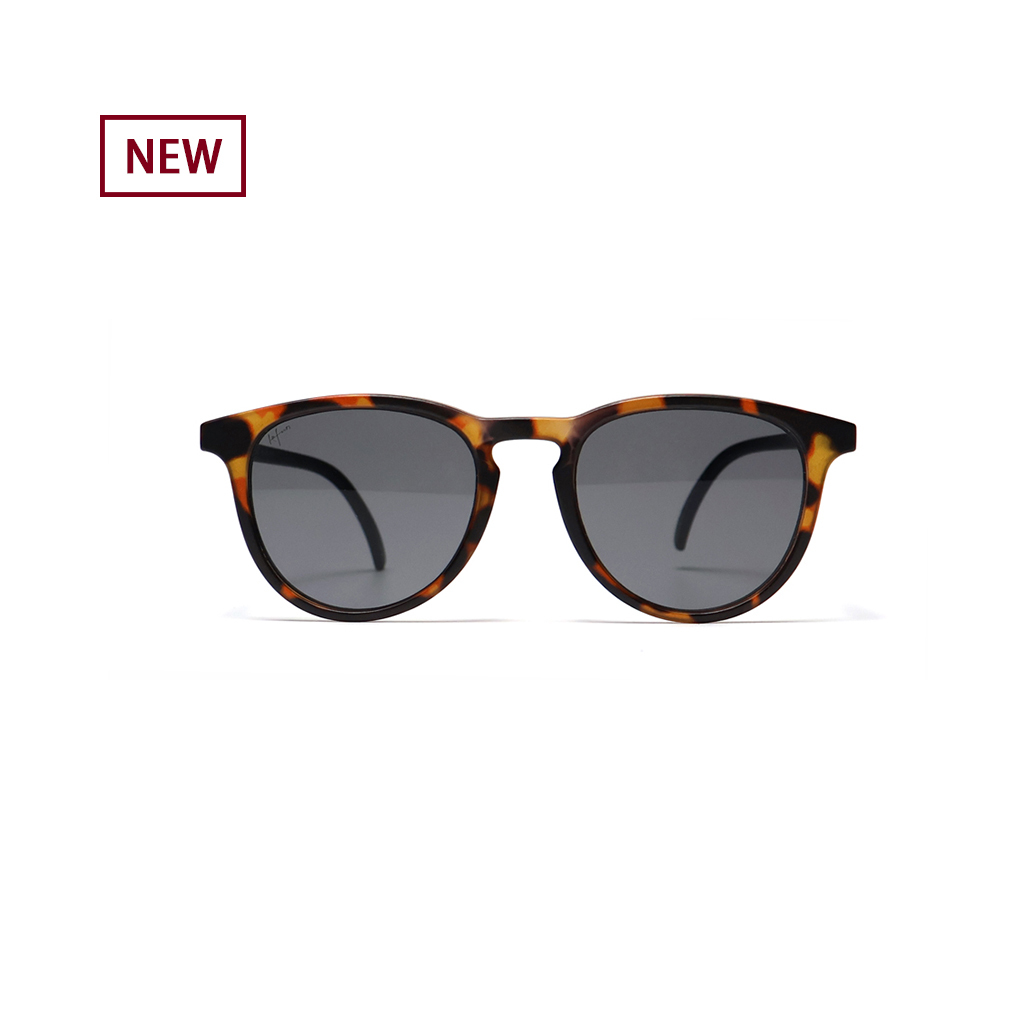 KIDS細框 莫蘭迪色系太陽眼鏡 - black T 玳瑁黑