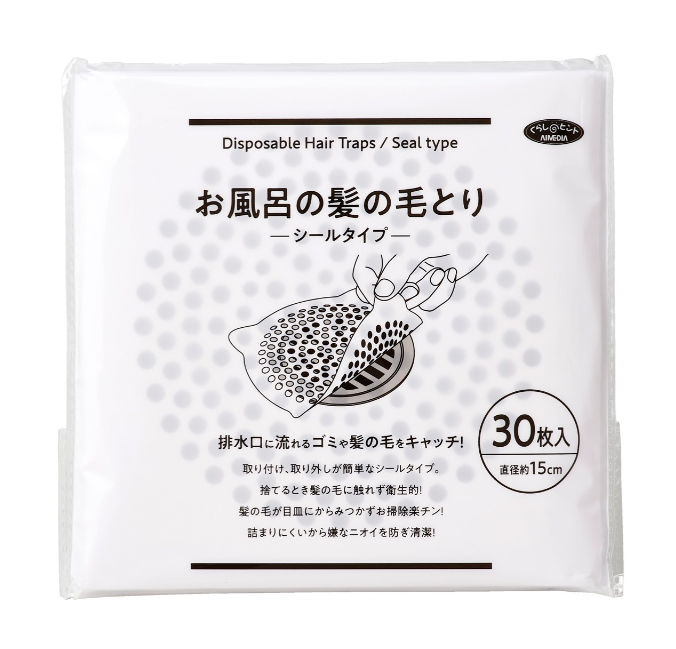 Aimedia — 浴室毛髮過濾片【黏貼型 (30枚)】/ 1009929