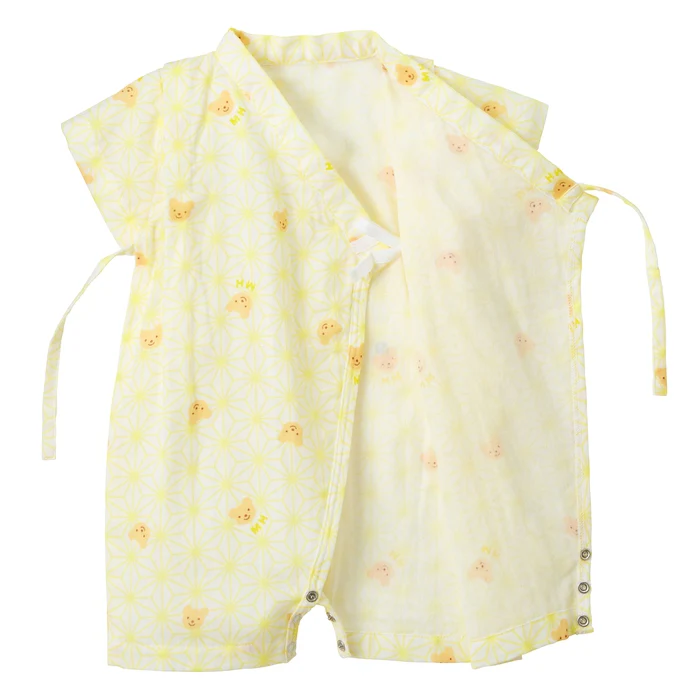 雙層針織紗布甚平-小熊