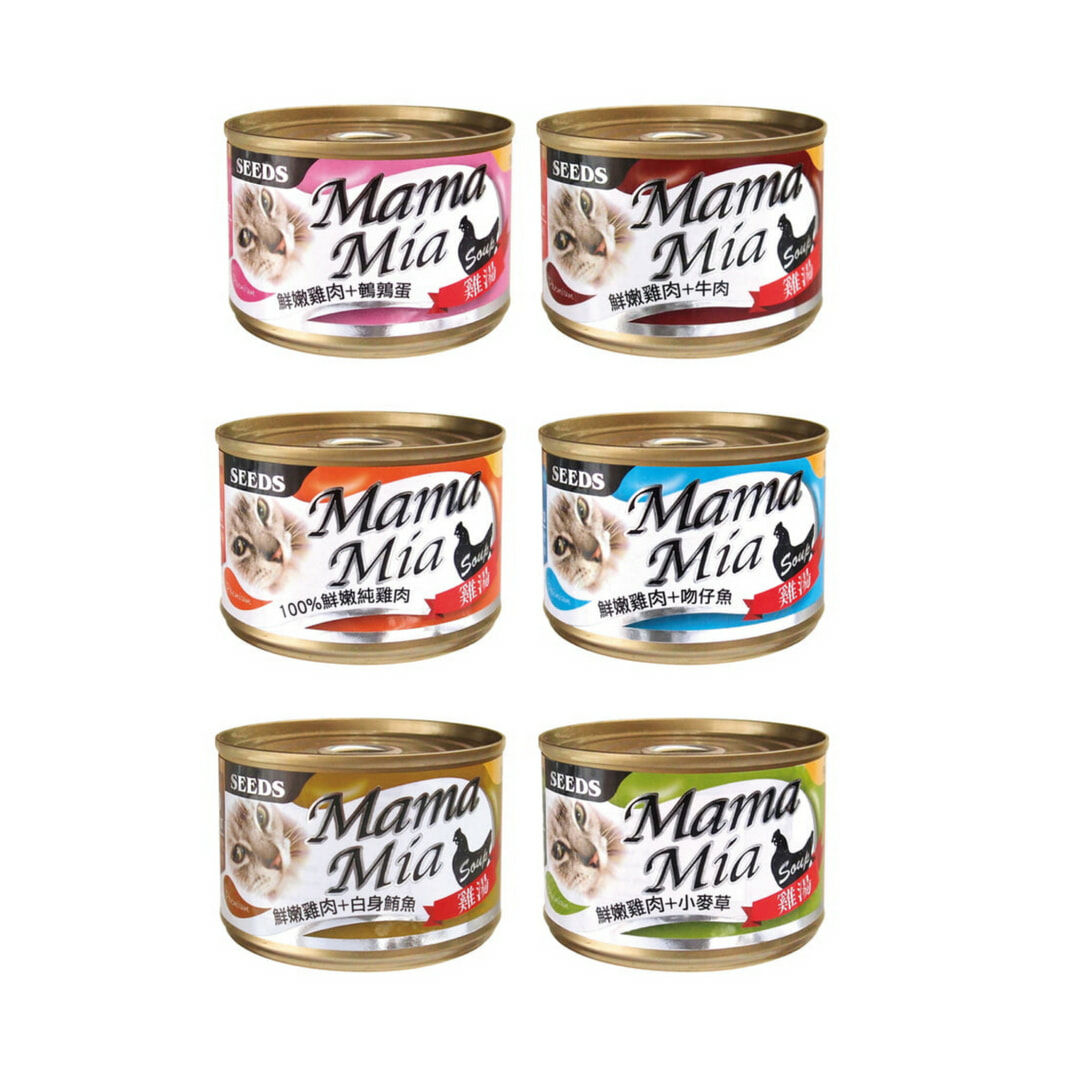 SEEDS 惜時 MamaMia機能愛貓雞湯餐罐(貓副食罐頭)170g