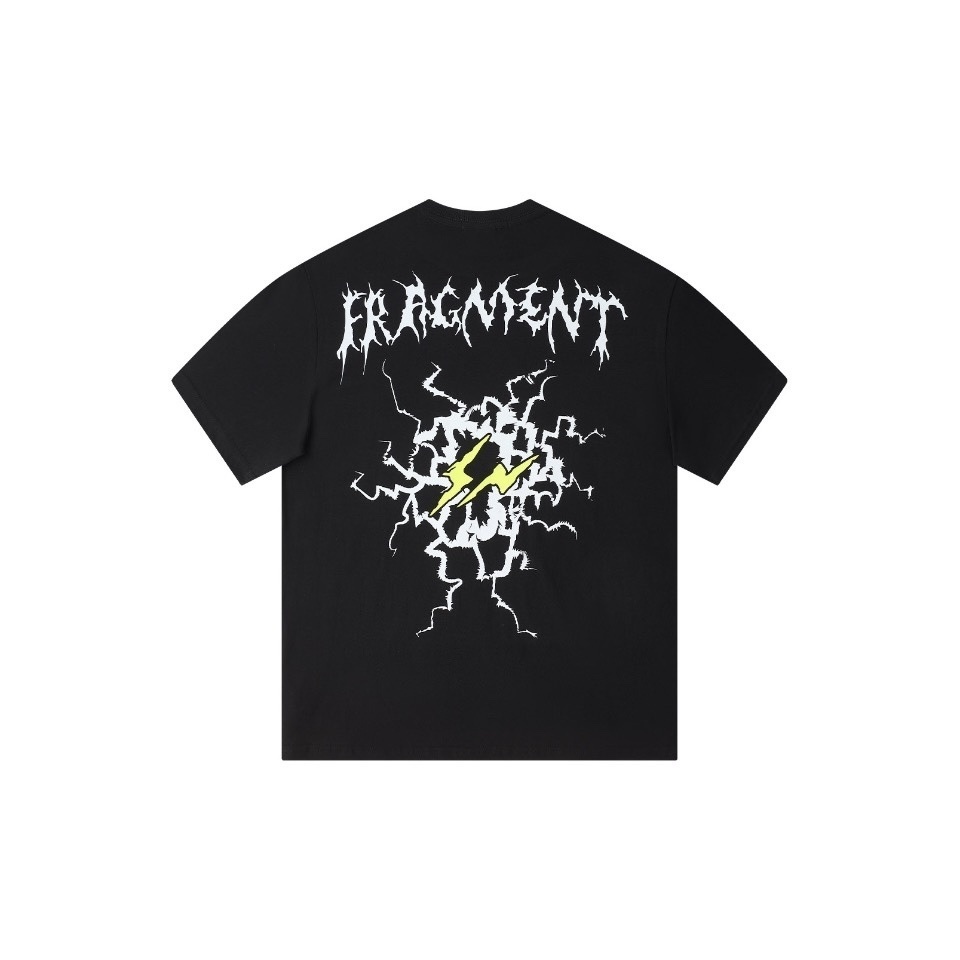 聯名 Dryworld X Fragment Design 閃電字體 胸口文字 背後爆裂大閃電 藤原浩 短袖 短T TEE J-RHML240T3021