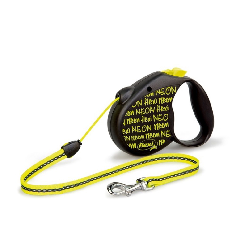 flexi 飛萊希｜螢光系列 外出用索狀伸縮牽繩 (索狀S款)