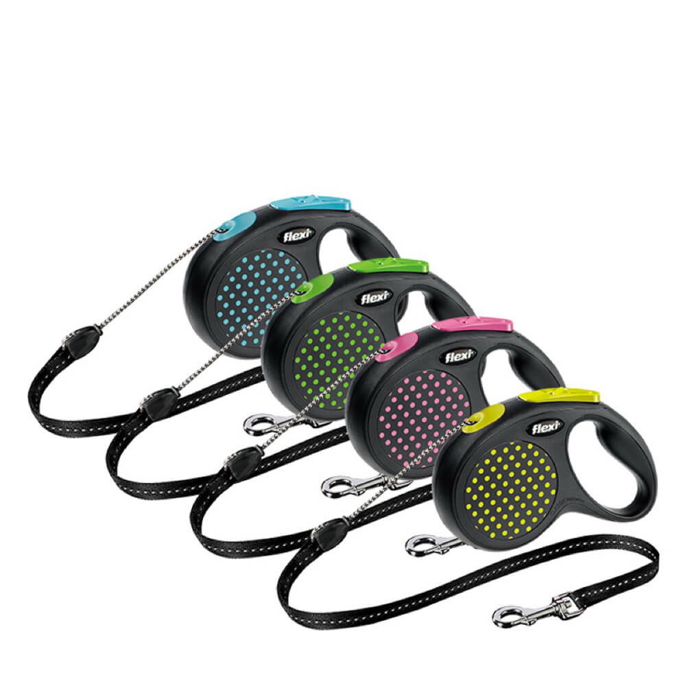 flexi 飛萊希｜彩點系列 外出用索狀伸縮牽繩
