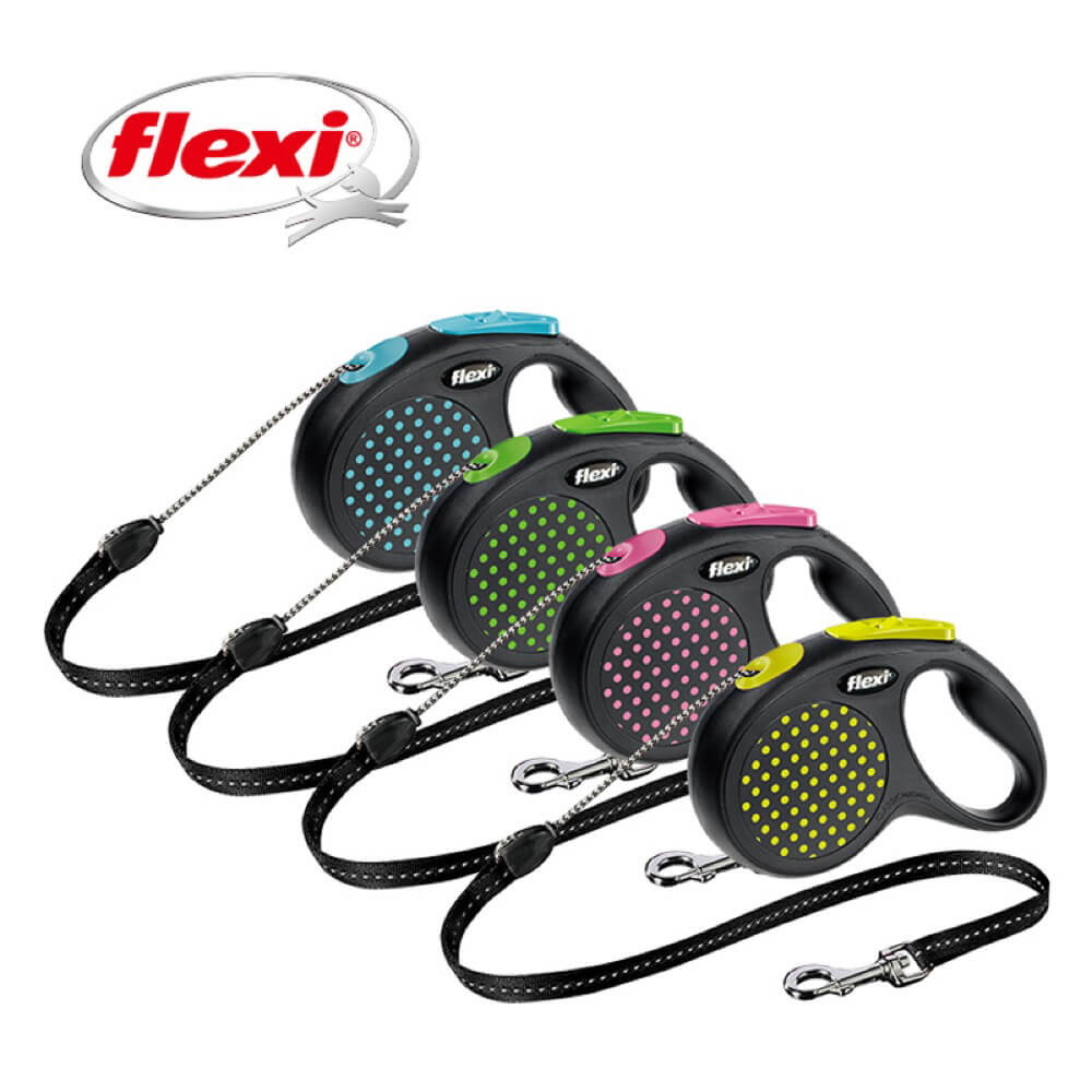 flexi 飛萊希｜彩點系列 外出用索狀伸縮牽繩
