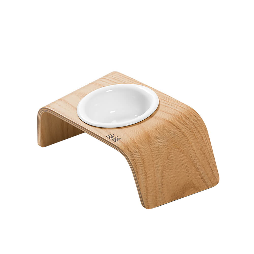 thehill 樂丘｜WOODY 好食 曲木寵物食器台