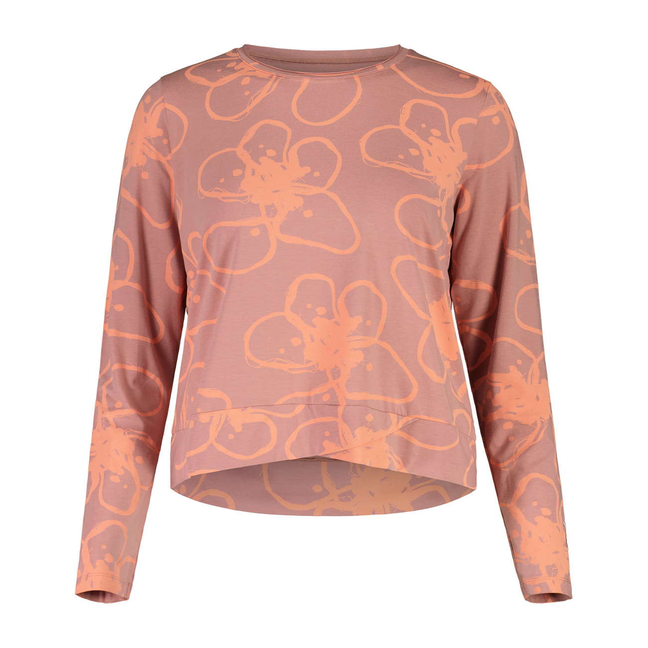 【MALOJA】女舒適彈性長袖上衣 / 24MA37135-[花朵黑、花朵粉]