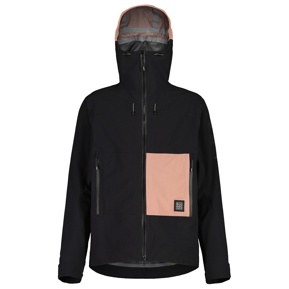 【MALOJA】男3L防水防風連帽外套 / 24MA37201-[大地棕、黑粉拚]