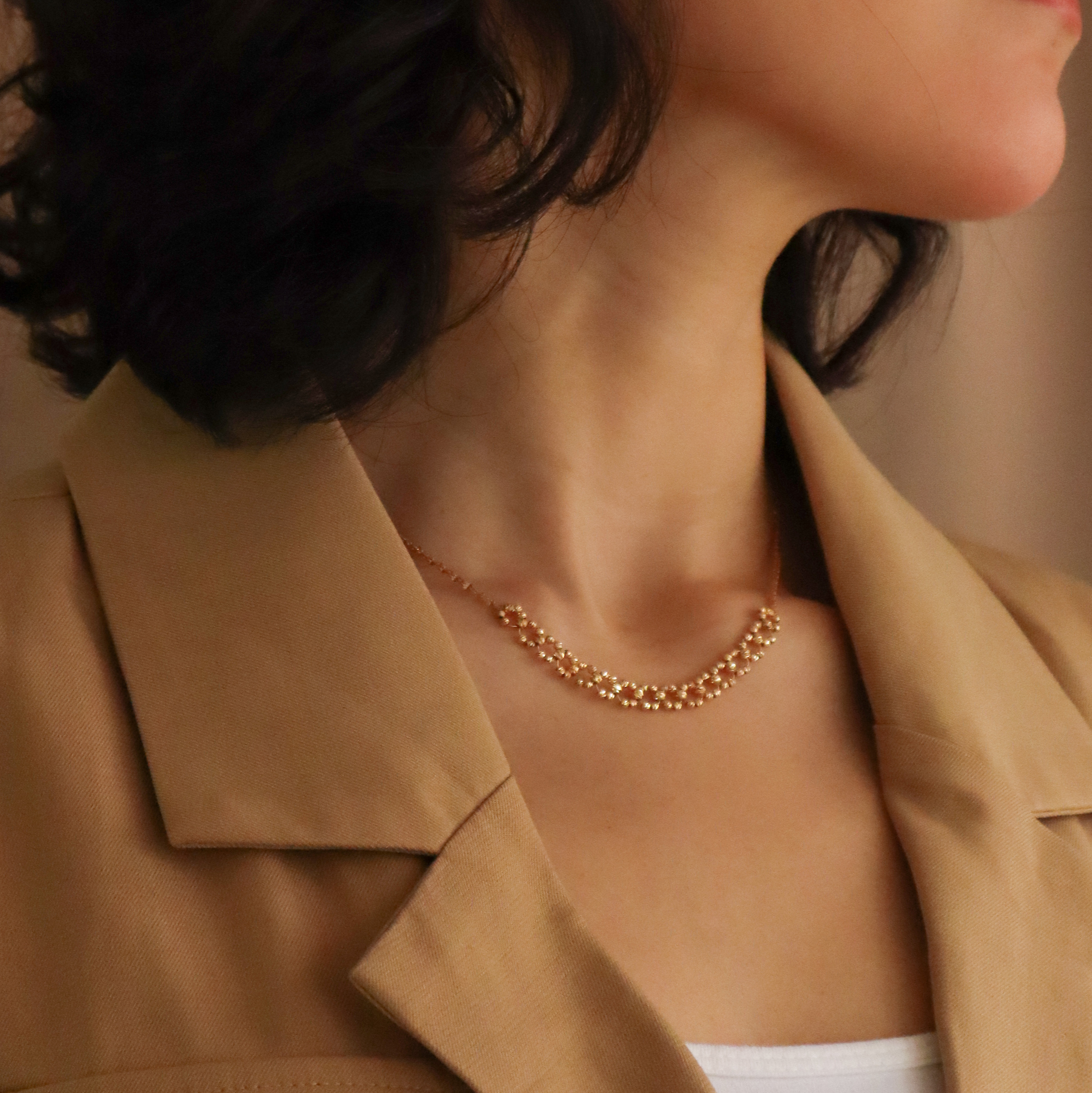 18K/日本設計款系列-光芒微笑項鍊